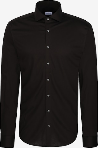 Coupe regular Chemise business SEIDENSTICKER en noir : devant