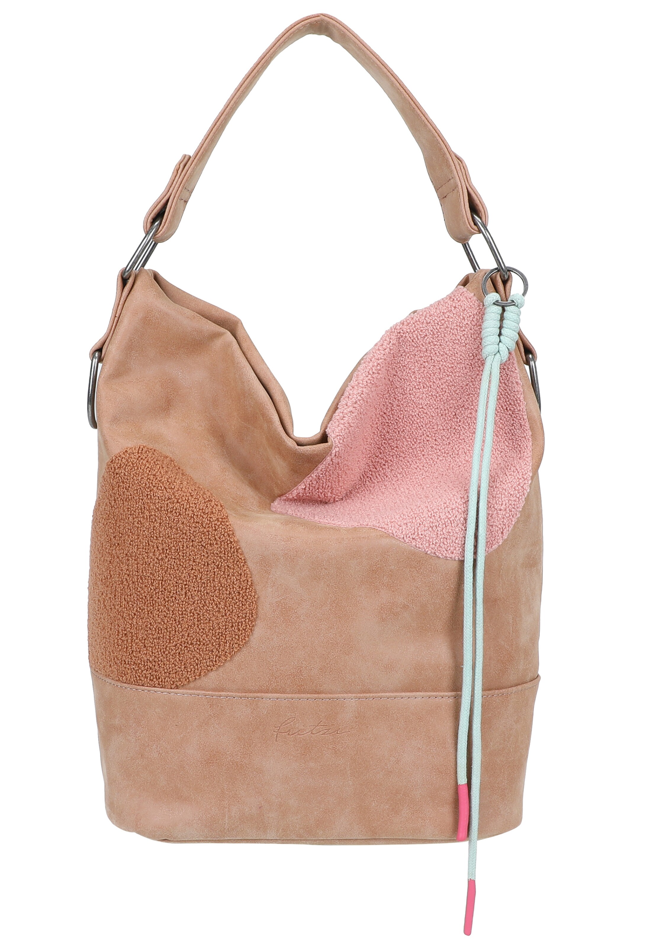 Fritzi aus Preußen Schultertasche 'Olga Limited Happy Flocked Jive' in Beige: Vorderseite