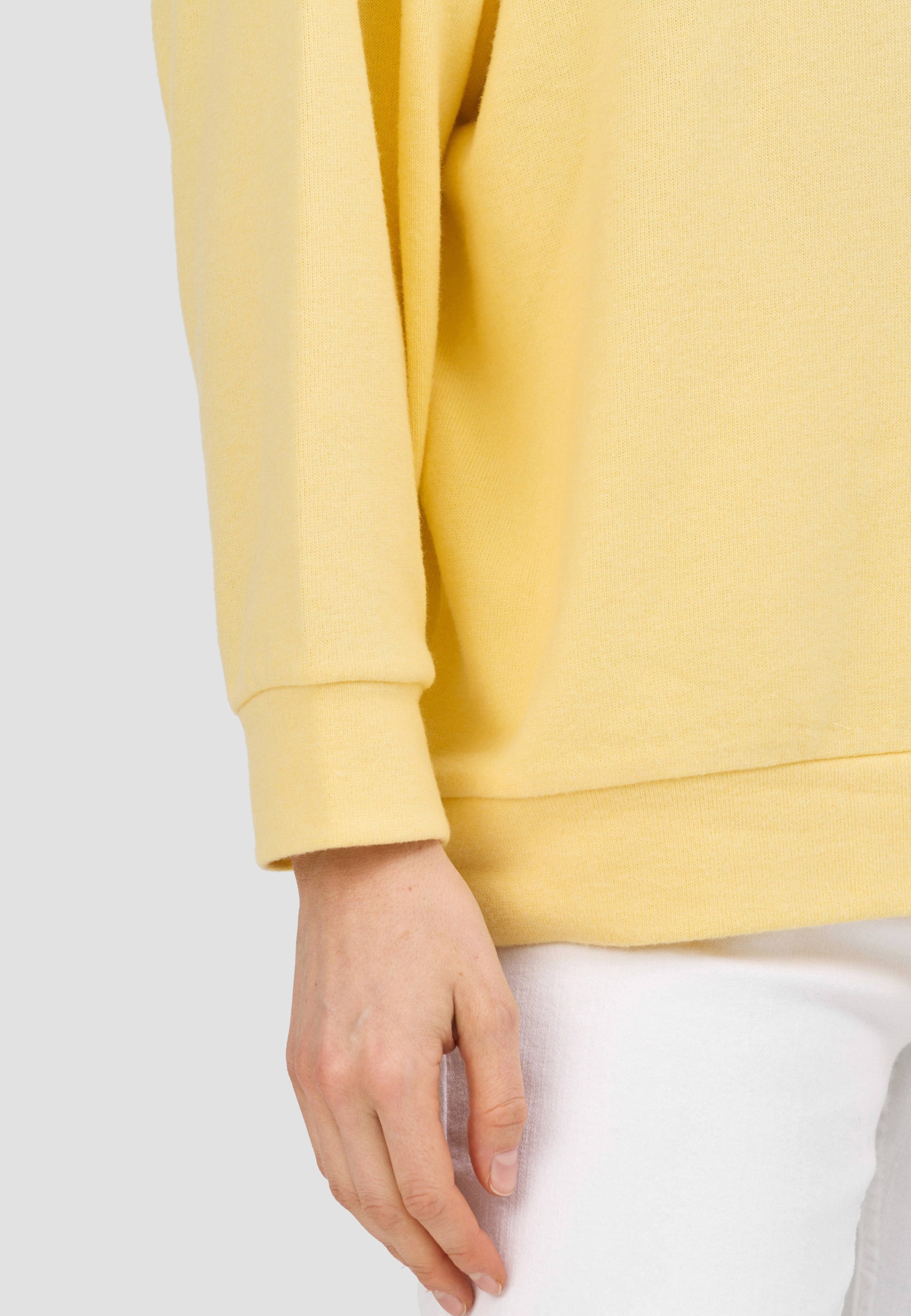 Frauen Sweat Cotton Candy Sweatshirt 'ZOLI' in Gelbmeliert - FK42768