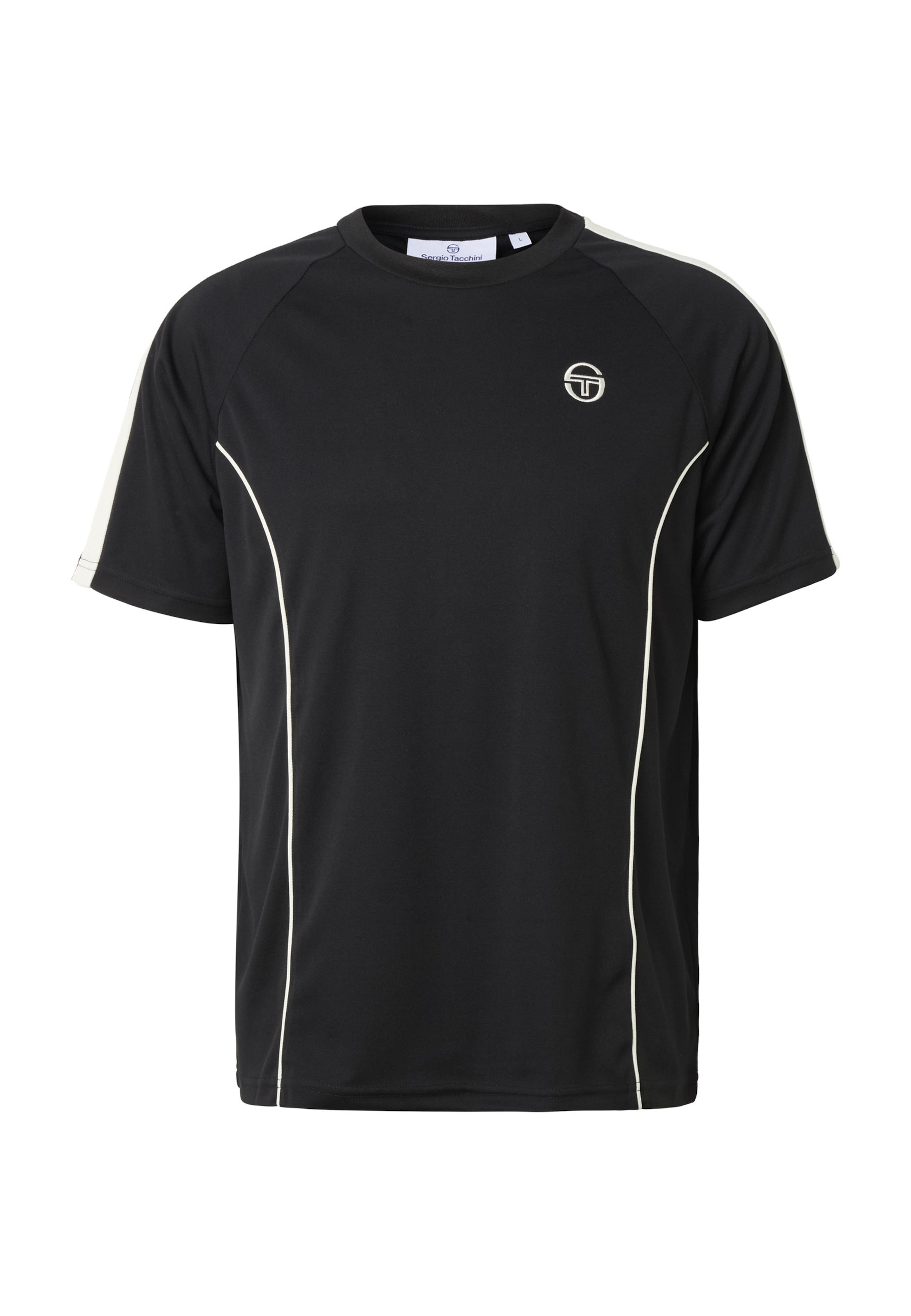Sergio Tacchini - Camiseta 'Egeo' en negro: frente