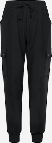 Yvette Sports Tapered Workout Pants in Black: front