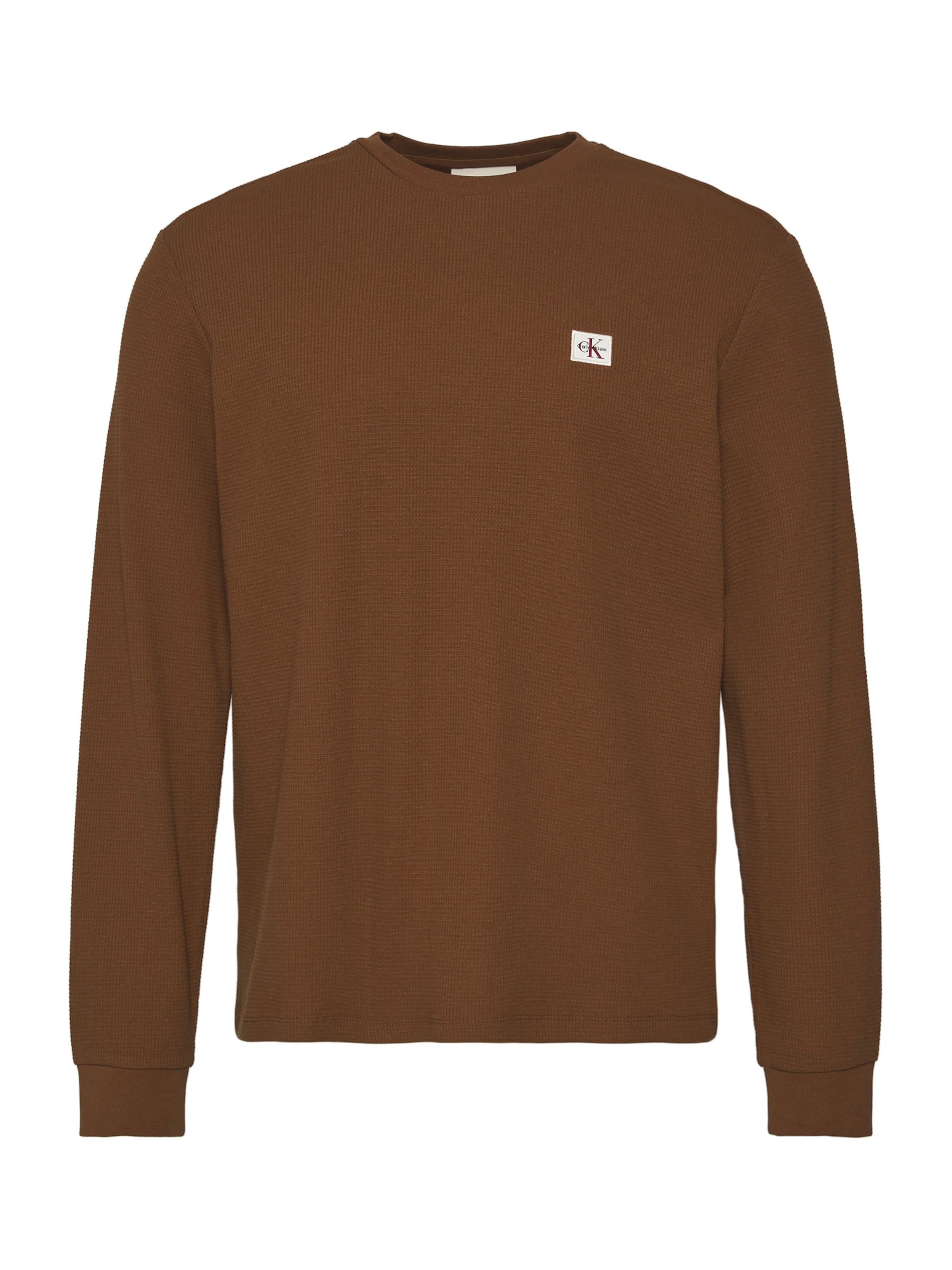 Calvin Klein Jeans Tričko - Hnedá: predná strana