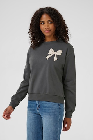 Sweat-shirt Kaffe en gris : devant