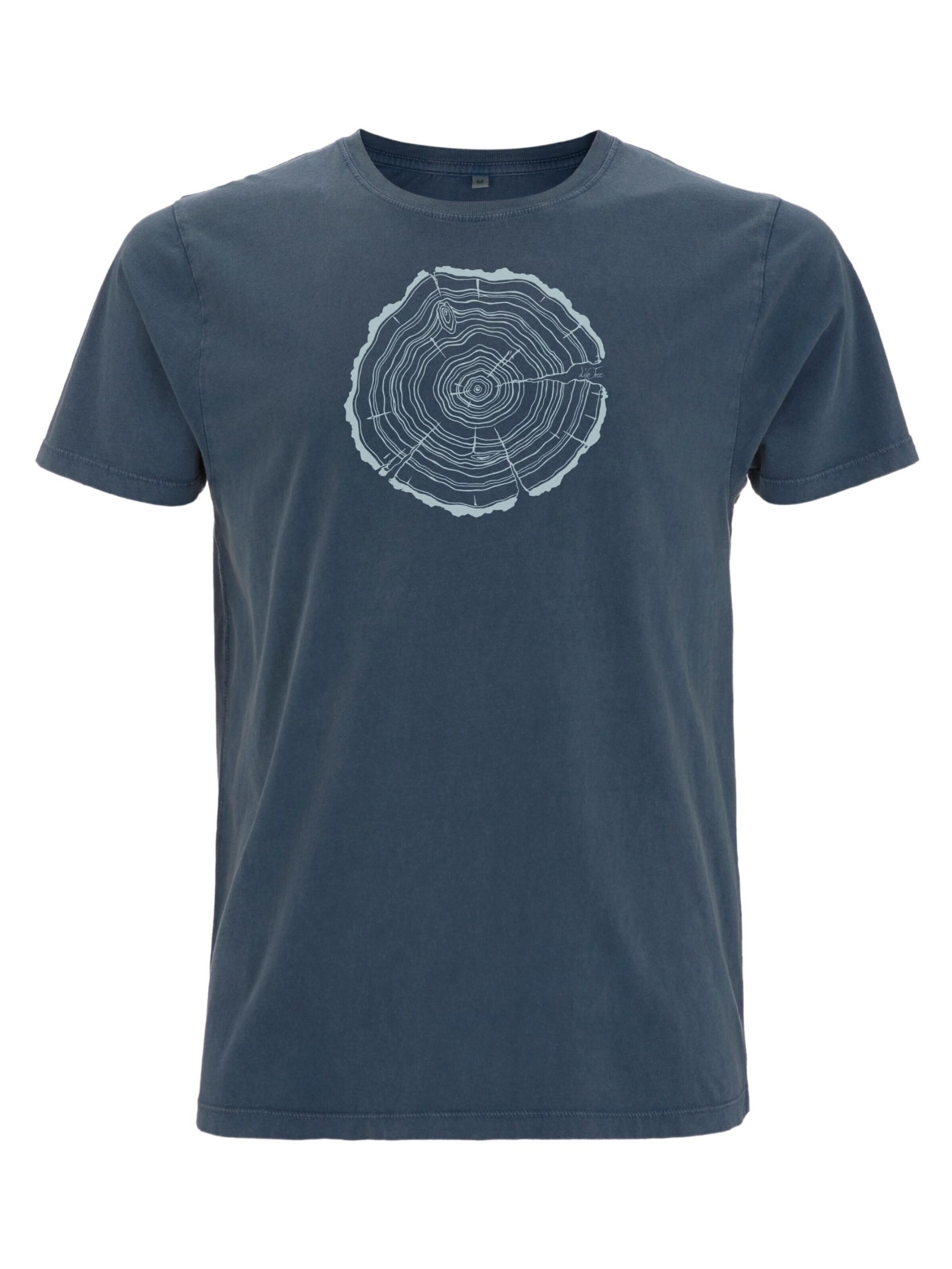 Life-Tree Shirt 'Treeslice'‌‌ in Blau: Vorderseite