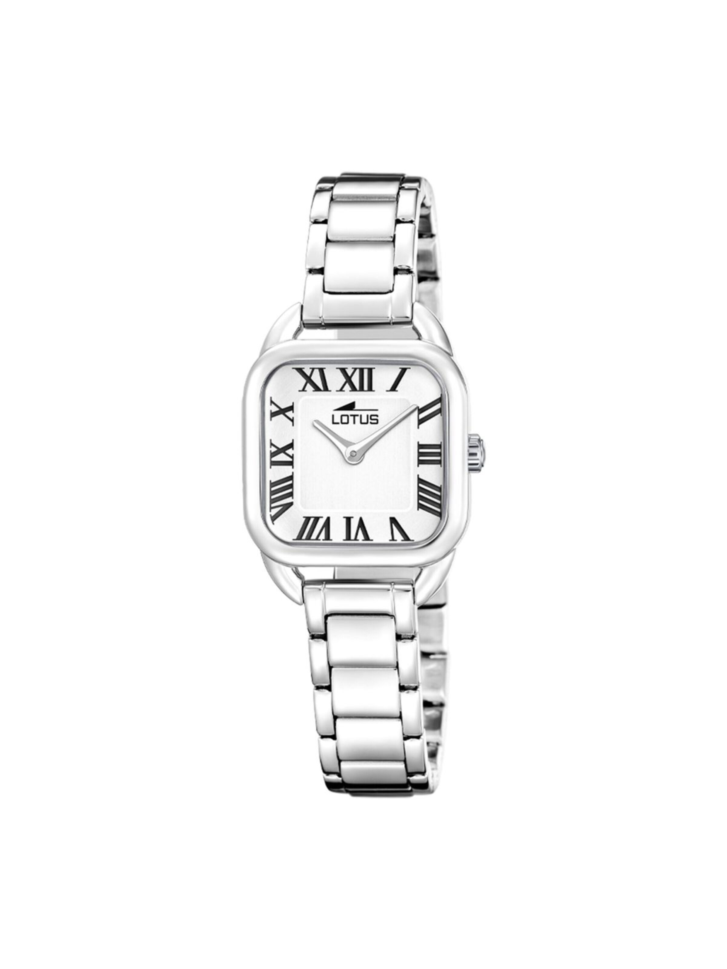 Lotus Analoog horloge in Zilver