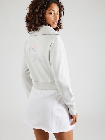 Calvin Klein Jeans Sweatjacke in Grau: Vorderseite