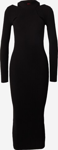 HUGOPletena haljina 'Sirgin' - crna boja: prednji dio