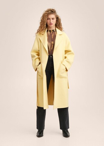 MANGO Between-Seasons Coat in Yellow