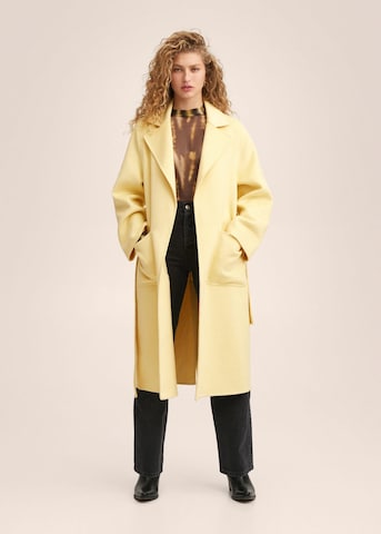 Manteau mi-saison MANGO en jaune