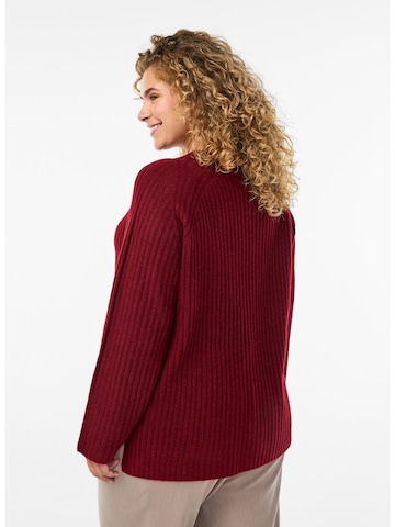 Zizzi Sweatshirt 'Cacomfy' i rød