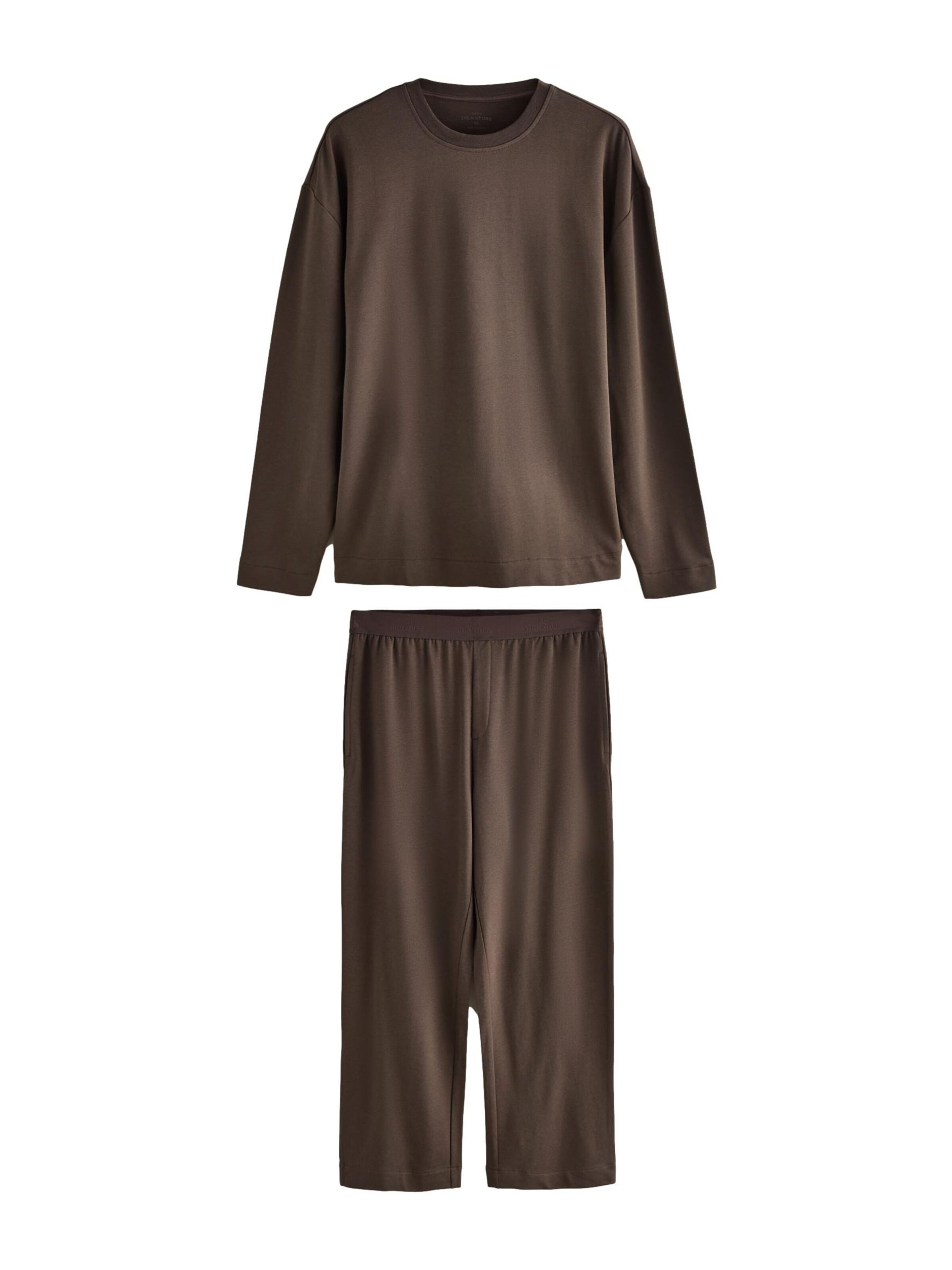 Next Pajamas long in Brown: front