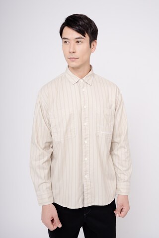 GIORDANO Regular Fit Hemd in Beige: Vorderseite