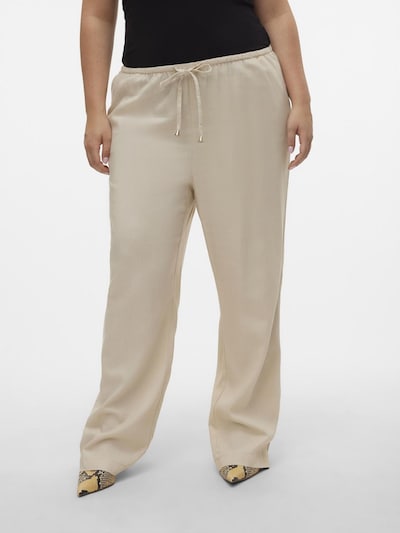 Vero Moda Curve Broek 'DINNA' in de kleur Beige, Productweergave