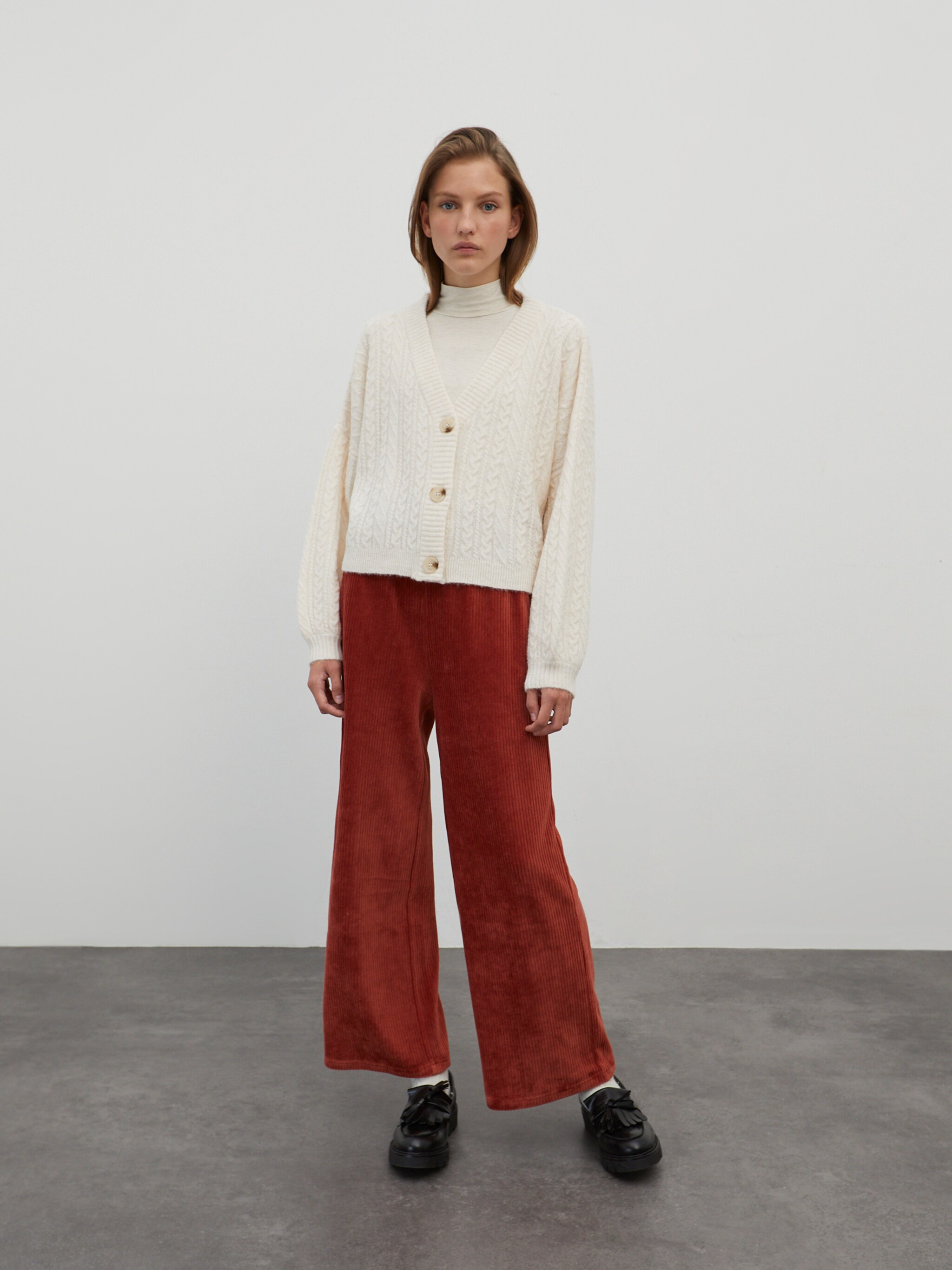 EDITED Producten Gebreid vest 'Etta' Crème