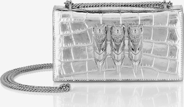 Philipp Plein - Mala de ombro em prata: frente