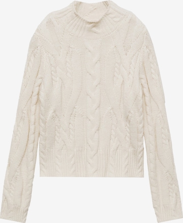 Pulover de la MANGO pe bej: față