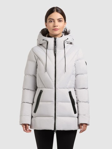 khujo Winterjacke 'RABB' in Grau: Vorderseite