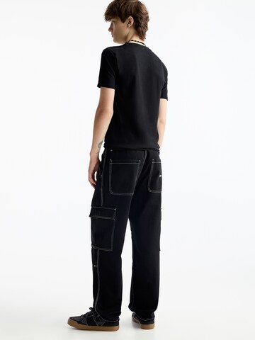 Largi Pantaloni eleganți de la Pull&Bear pe negru