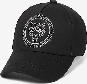 Plein Sport - Gorra 'Carbon Tiger' en negro: frente