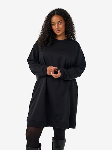 Zizzi Oversized jurk 'FLAMELA' in Zwart
