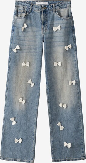 Jeans Bershka pe albastru denim / alb, Vizualizare produs