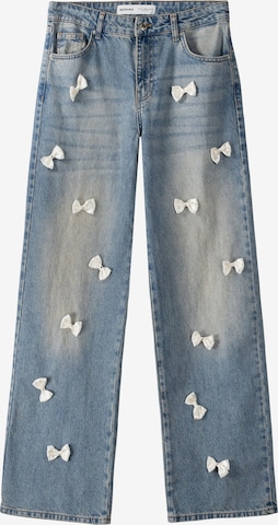 Loosefit Jean Bershka en bleu : devant