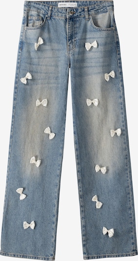 Jeans Bershka di colore blu denim / bianco, Visualizzazione prodotti