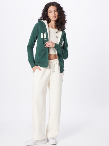 HOLLISTER Zip-Up Hoodie in Green