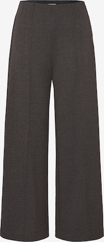 Pantalon à plis 'Kate ' ICHI en marron : devant