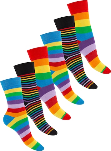 footstar Socken 'Ringel' in Rot: Vorderseite