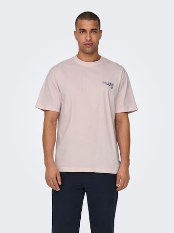 Only & Sons T-shirt 'KEANE' i lila: framsida