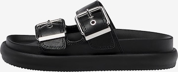 Pull&Bear Pantolette in Schwarz