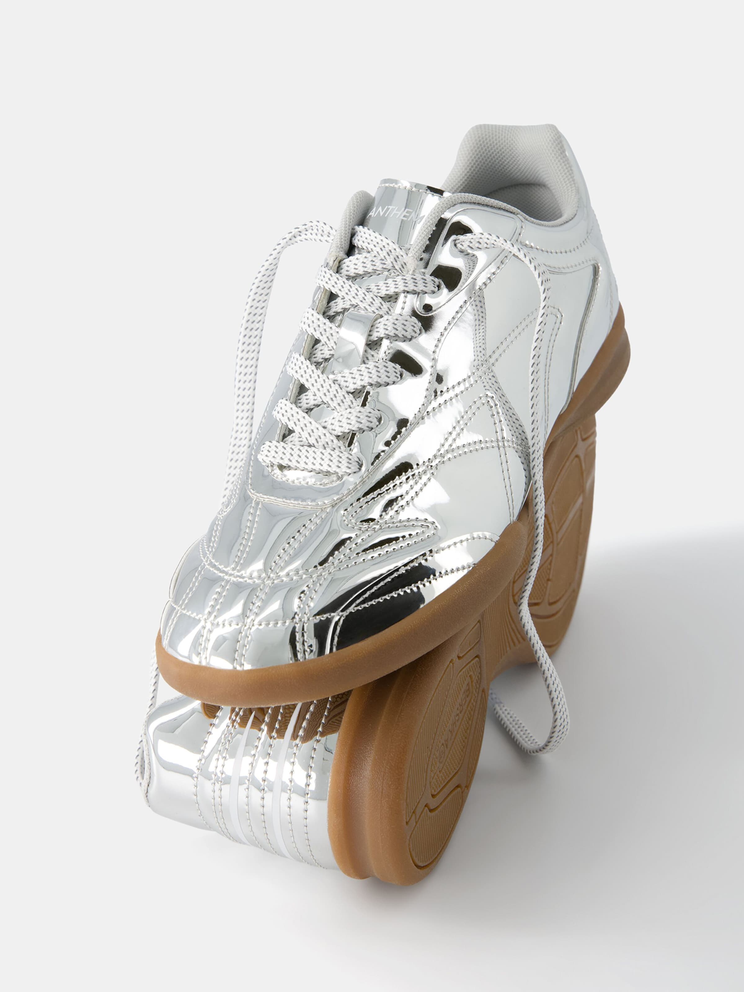 Bershka Sneaker bassa in Argento ABOUT YOU