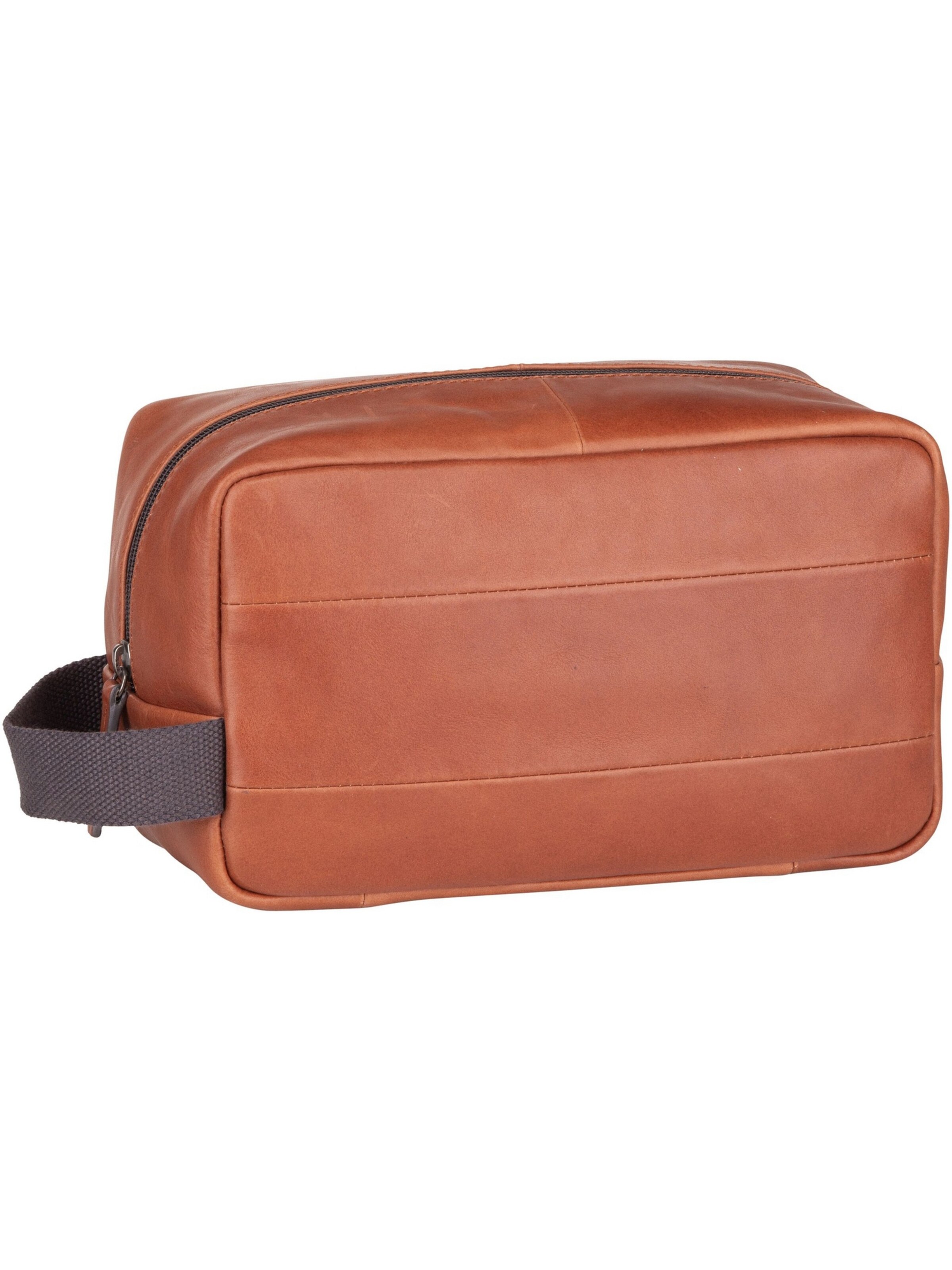 LEONHARD HEYDEN Toiletry bag 'Hamburg' in Brown: front