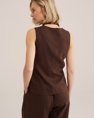 WE Fashion Γιλέκο κουστουμιού σε καφέ