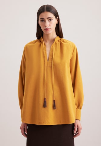 SEIDENSTICKER Blouse 'Schwarze Rose' in Geel: voorkant