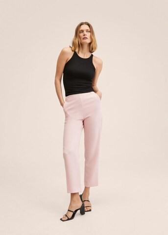 MANGO Regular Chino Pants 'Dorito' in Pink