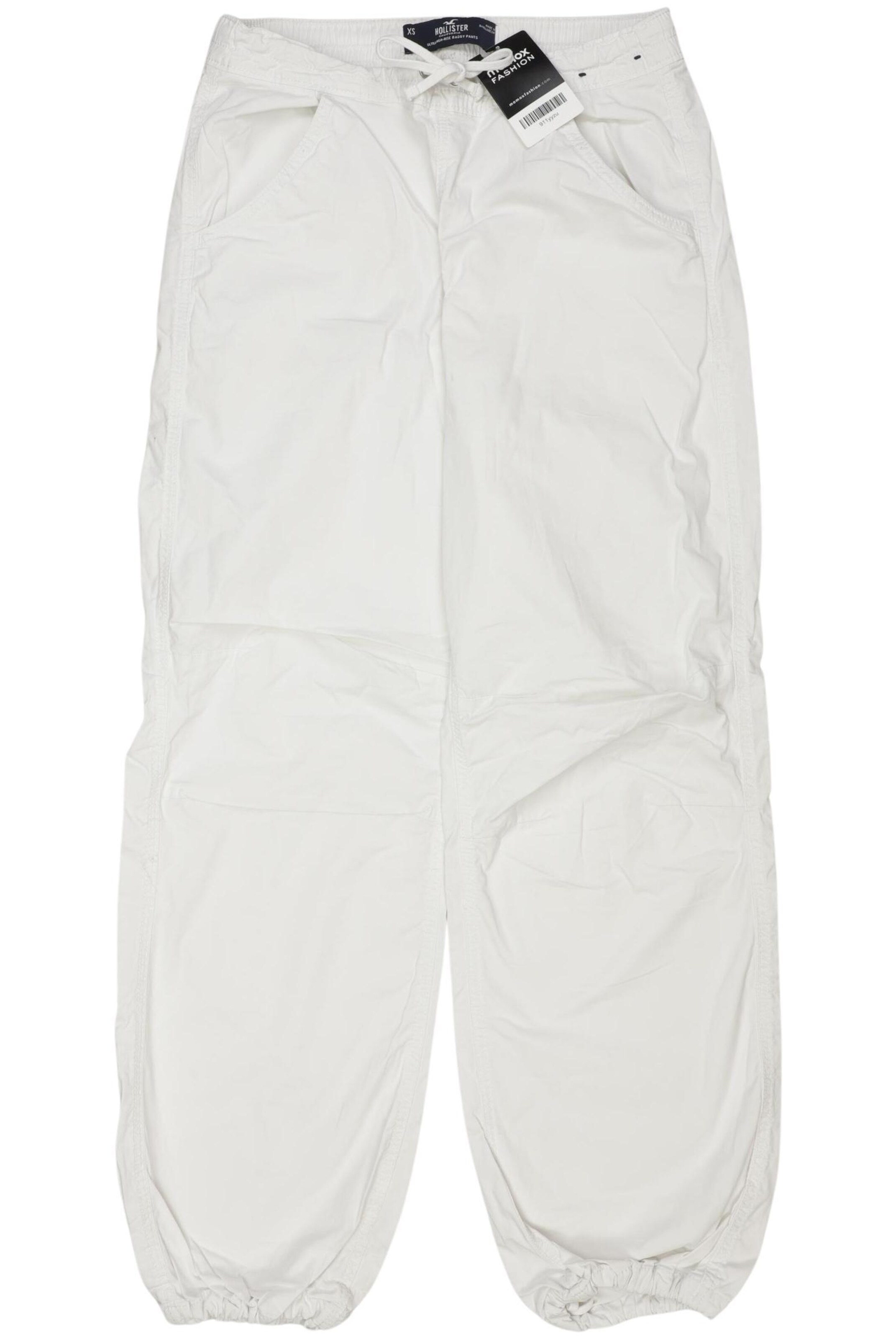 HOLLISTER Pants in XS in White: front