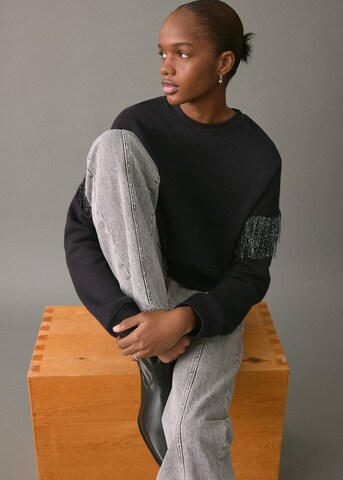 MANGO TEEN Sweatshirt 'Fringe' in Black