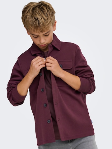 Only & Sons Junior Regular fit Overhemd 'OSJNew Kodyl' in Rood