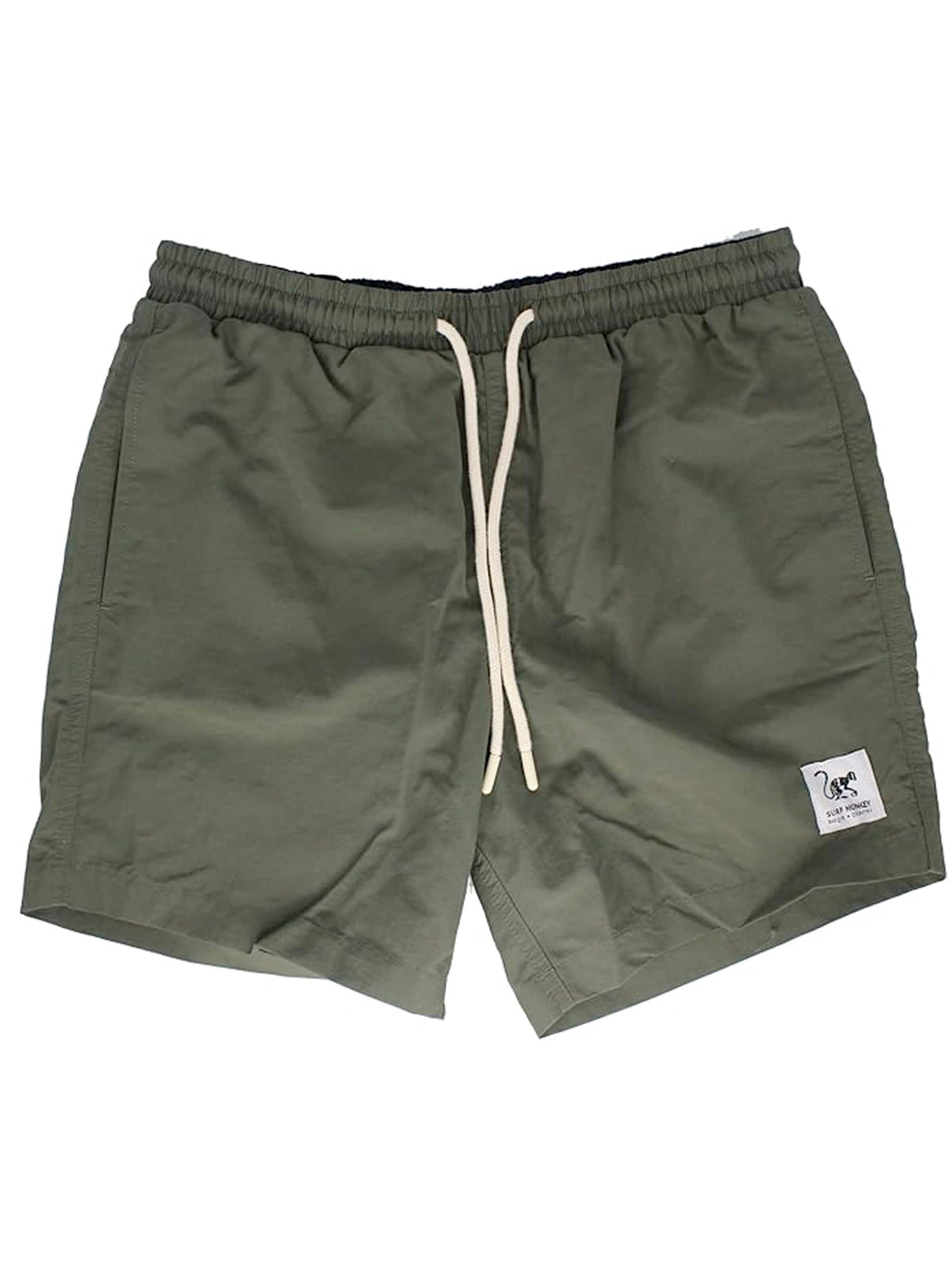 Surf Monkey - Bermudas en verde: frente