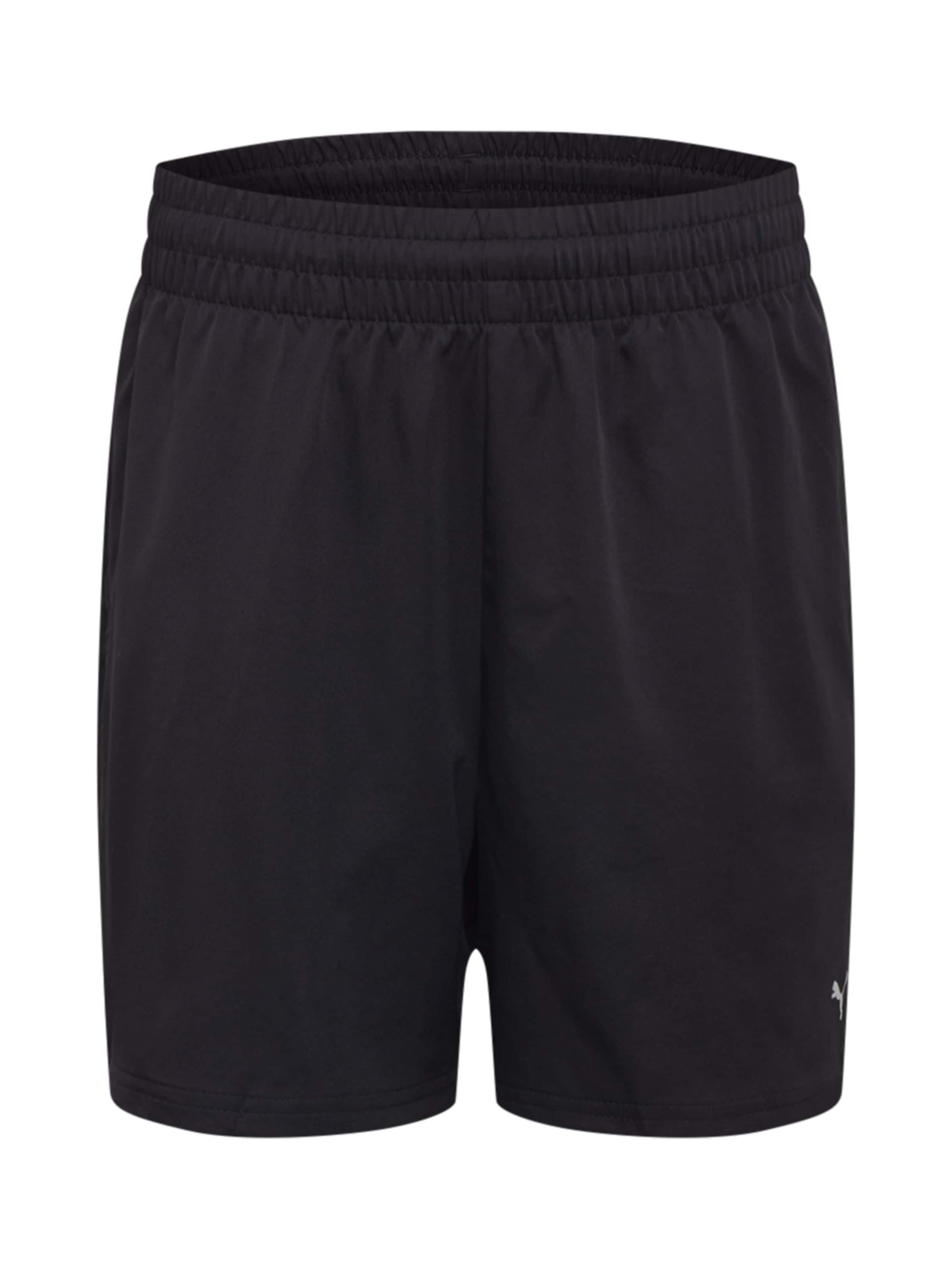 PUMA Regularen Športne hlače | črna barva: sprednja stran