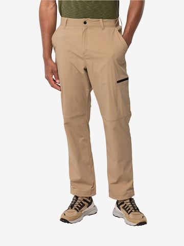 Regular Pantalon outdoor 'WANDERTHIRST' JACK WOLFSKIN en beige : devant