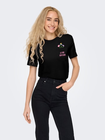 ONLY Shirt 'ONLPOLLY' in Zwart: voorkant