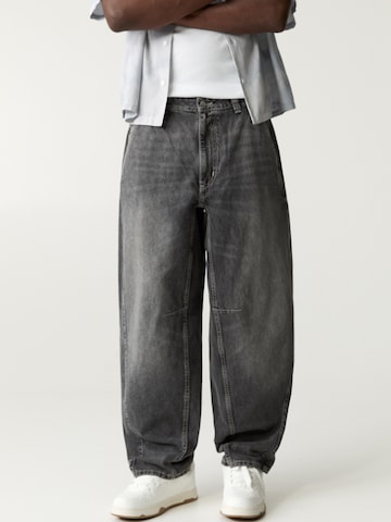 Baggy Jean Pull&Bear en gris : devant