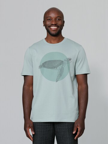 Watapparel Shirt 'Meeresschildkröte' in Groen: voorkant