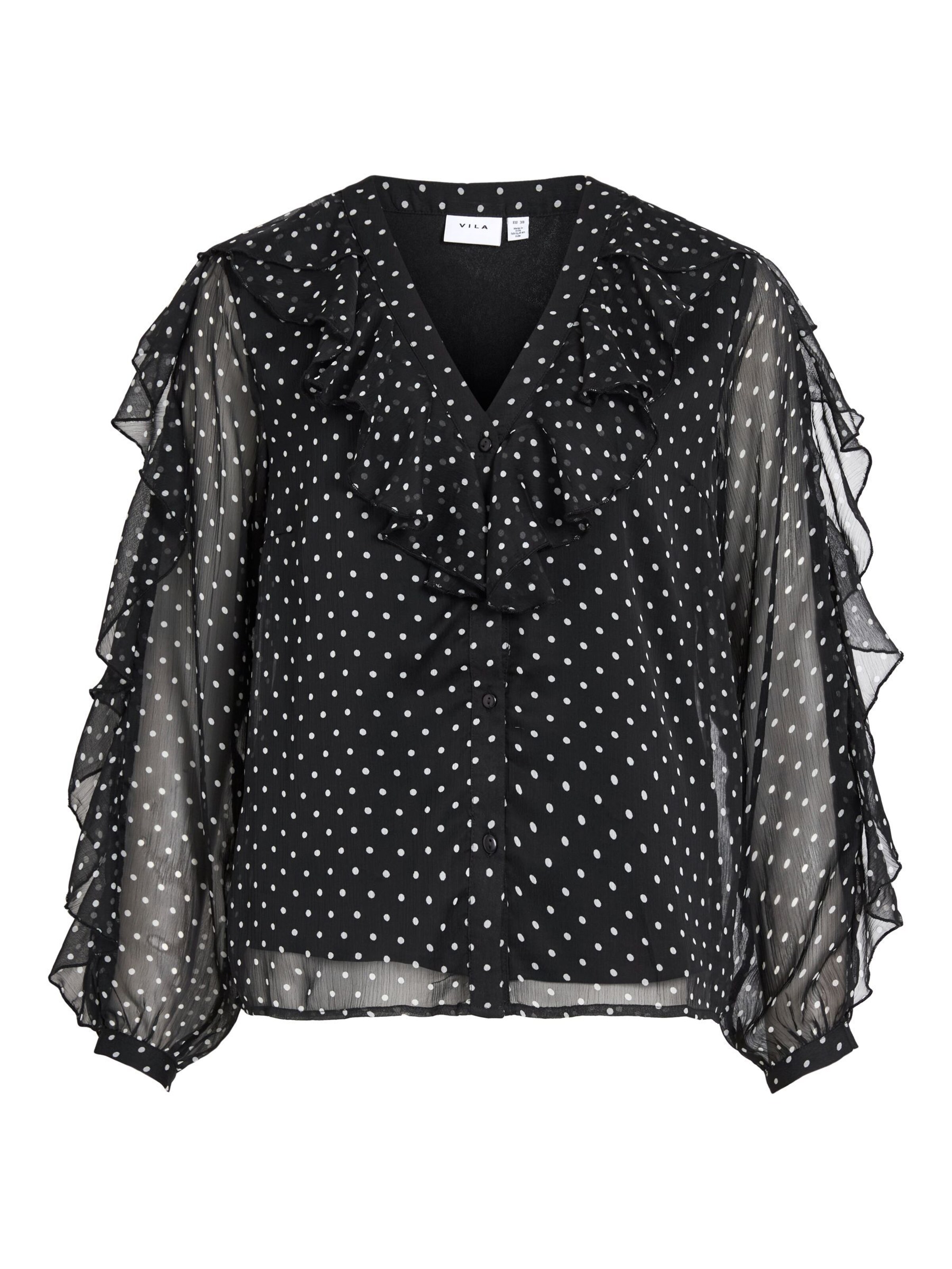 VILA Bluse i sort: forside