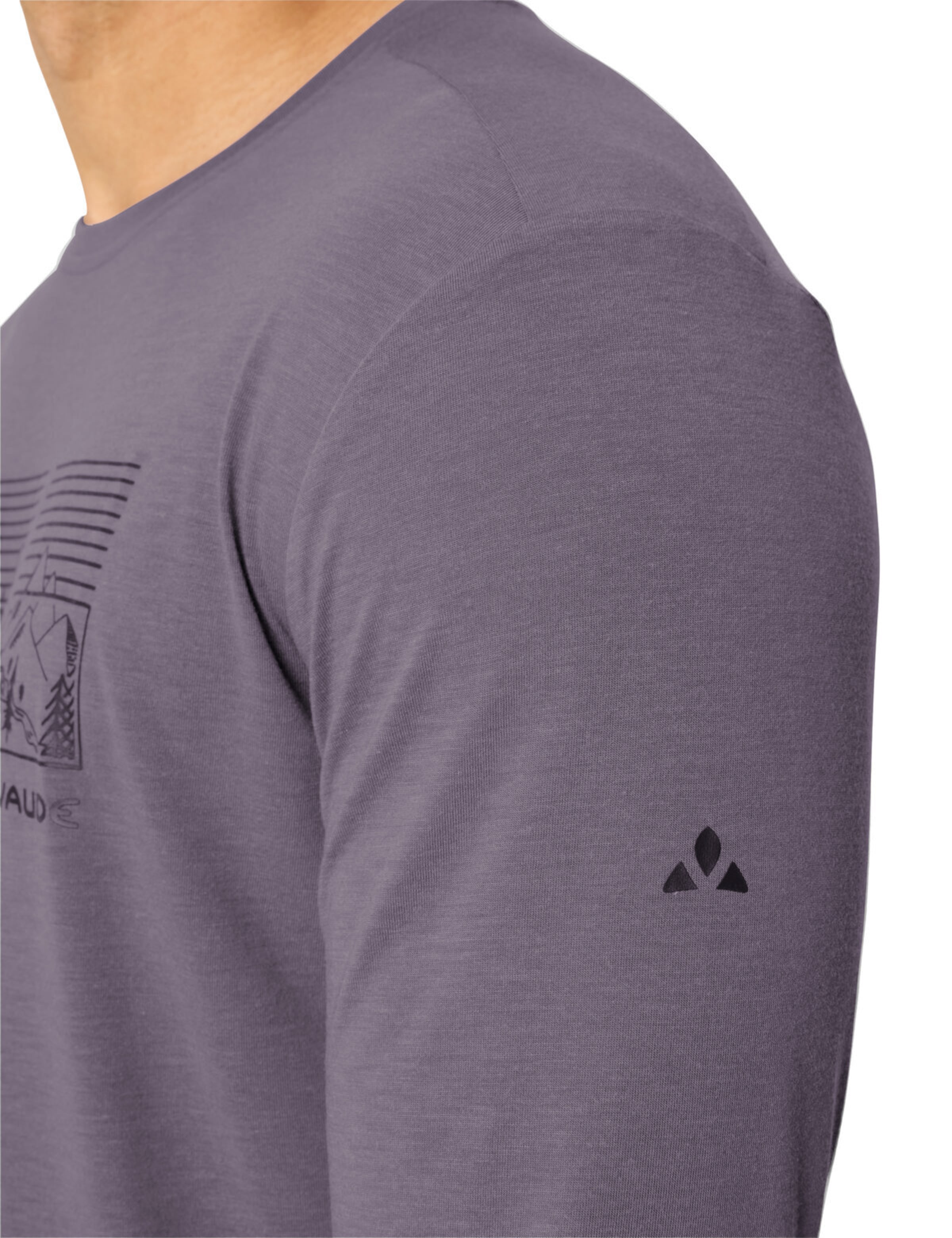 VAUDE Functioneel shirt 'Rosemoor III' in Lila