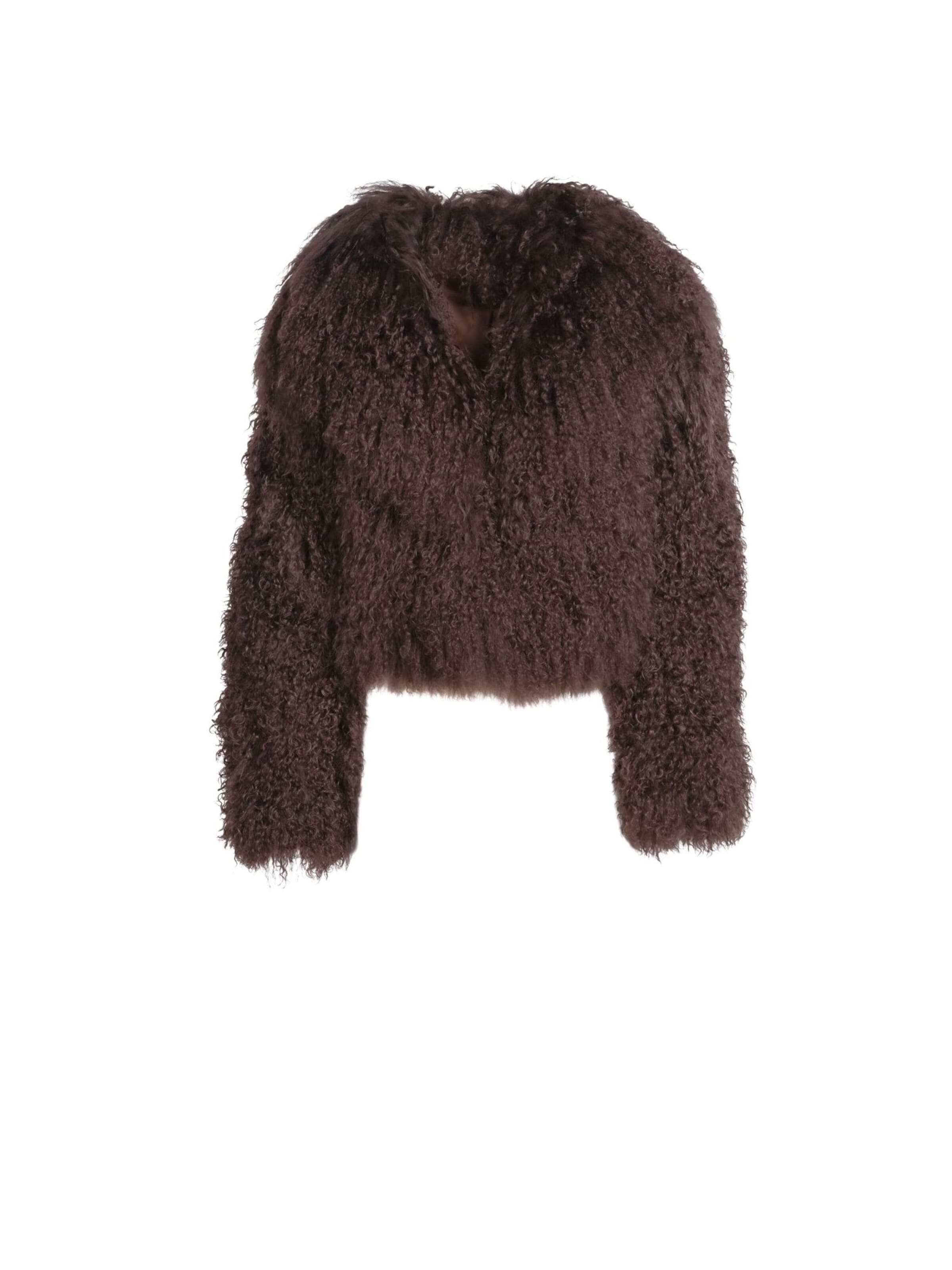 WeLoveFurs Winterjacke 'Braune Lammfelljacke CHLOÈ'‌ in Braun: Vorderseite