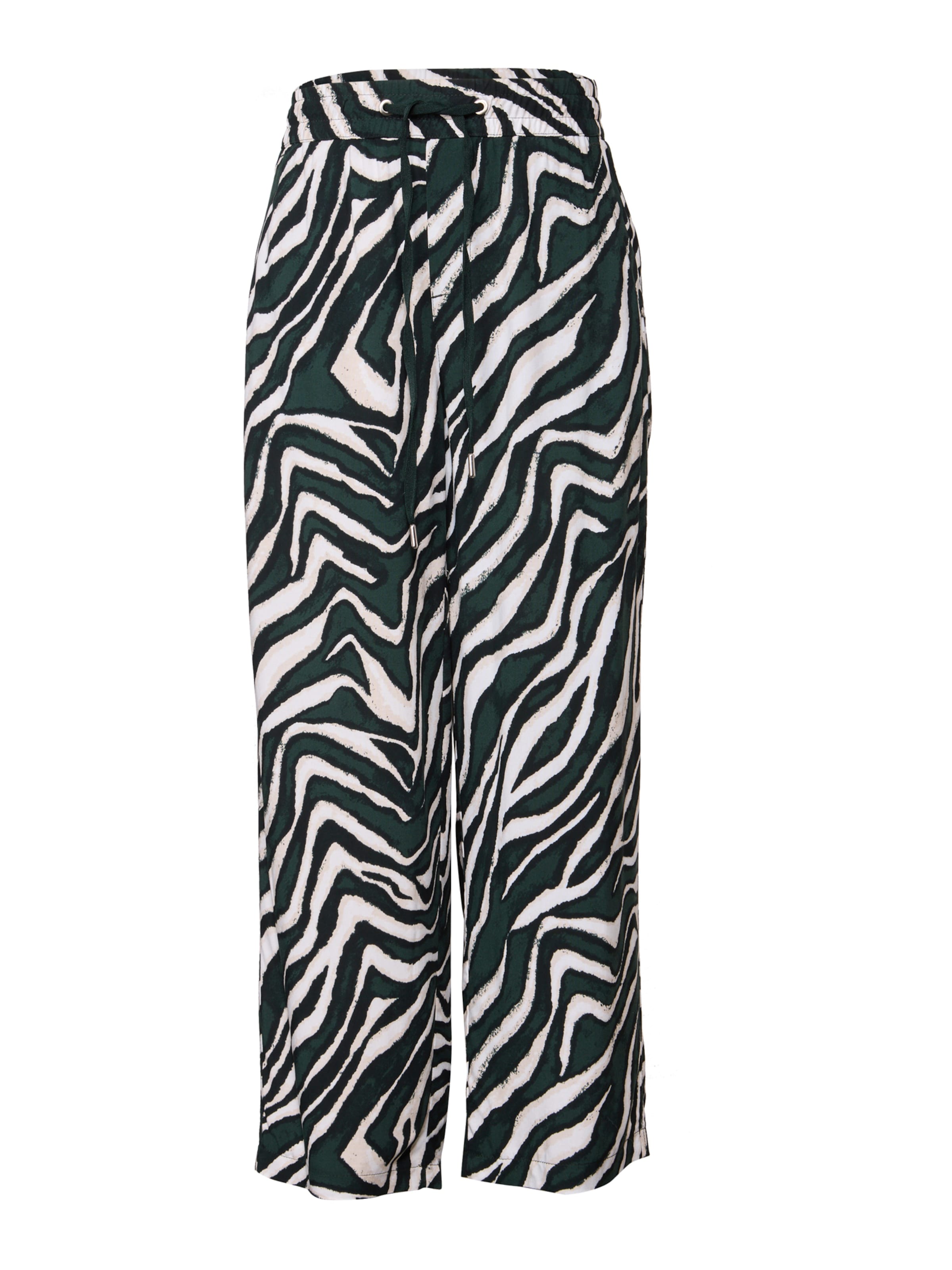STREET ONE Wide leg Pants 'Emee' in Green: front
